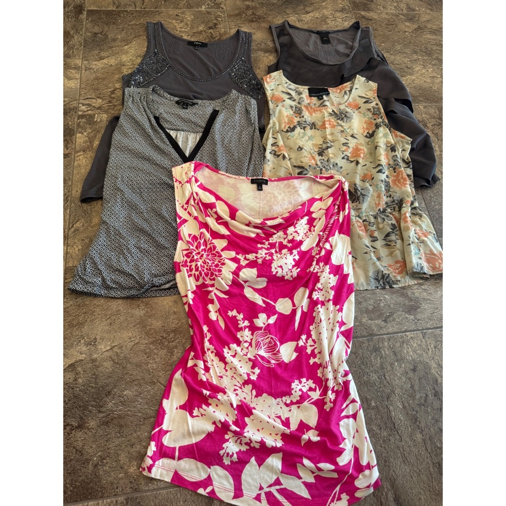 Name‎ Brand Womens Tank Top Bundle Small Sleeveless Casual Summer 5 Piece Lot